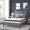 Flash Furniture Full Size Lt Gray Fabric Platform Bed w/ Mattress SL-BM10-26-GG